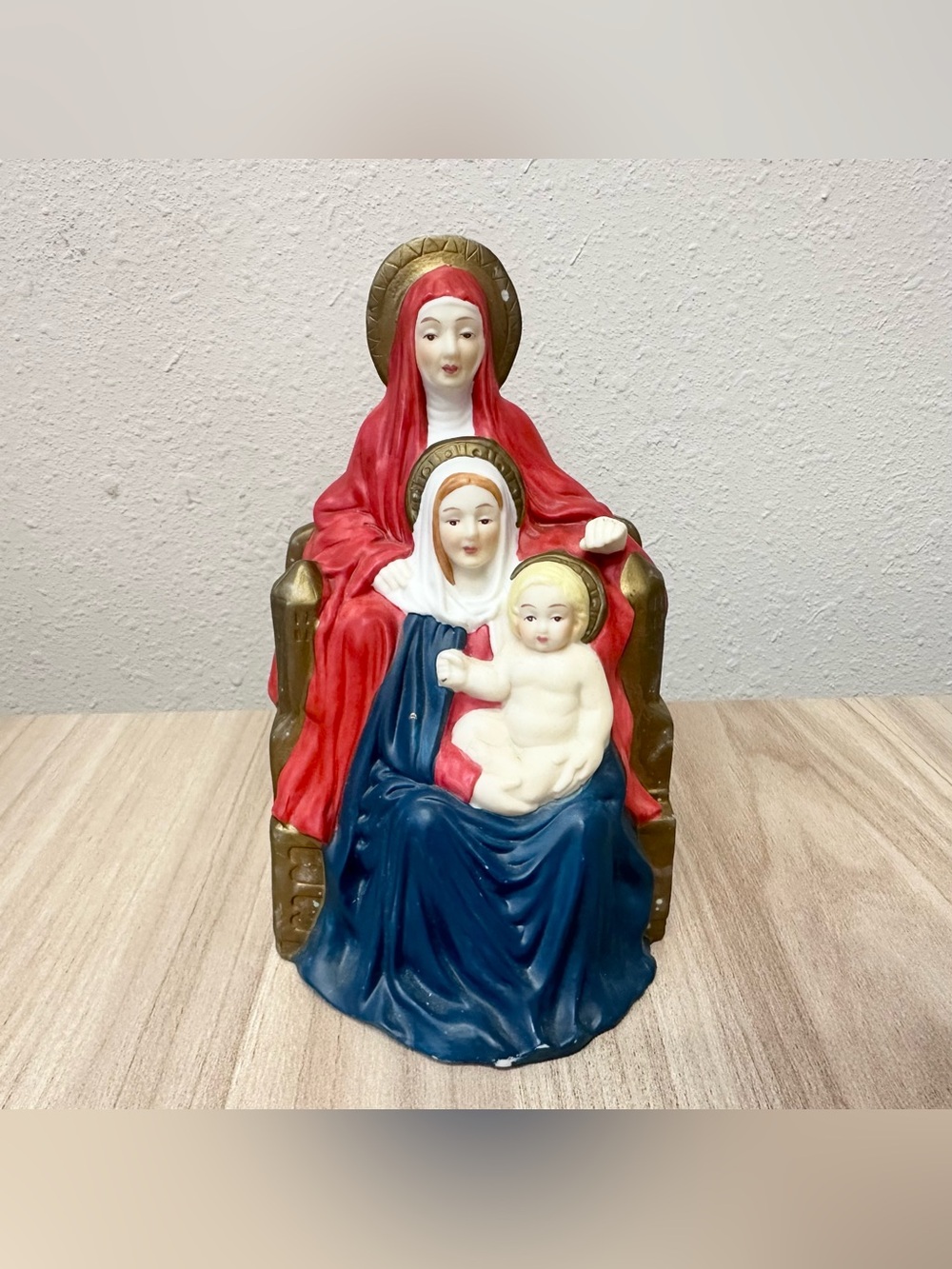 Saints Ann, Saint Mary and Jesus, Saint Ann Shrine, Cleveland Bisque Figurine